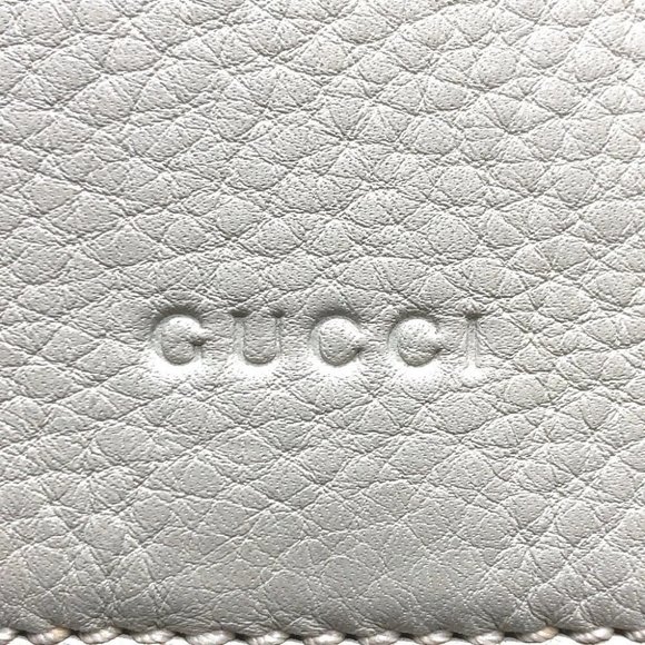 Auth GUCCI 370833 Bamboo Backpack Leather WhiteBased/SilverHardware main image 6